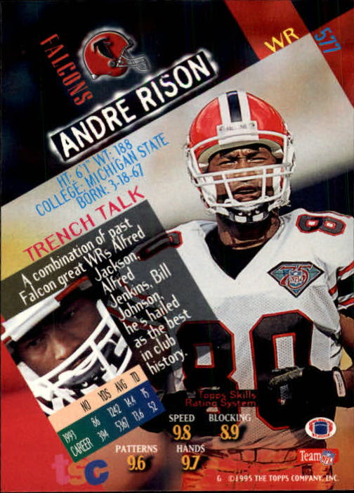 1994 Stadium Club Football "Main Set" Cards #501 to #630 Rookies and Veterans - Picture 153 of 265
