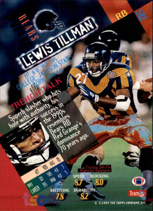 1994 Stadium Club #582 Lewis Tillman back image