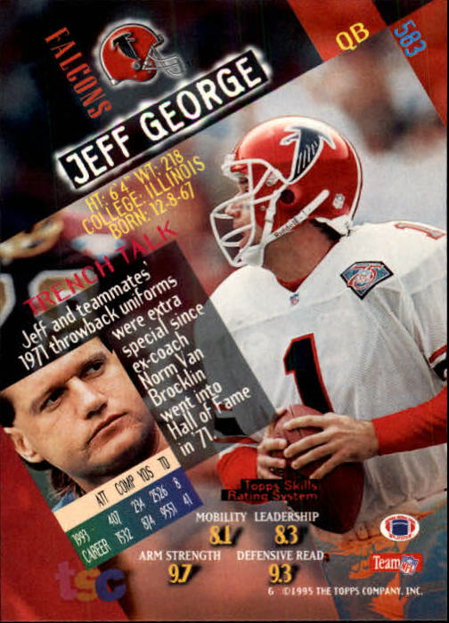 1994 Stadium Club Football "Main Set" Cards #501 to #630 Rookies and Veterans - Picture 165 of 265
