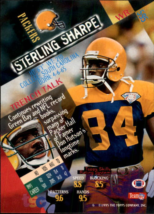 1994 Stadium Club #595 Sterling Sharpe back image