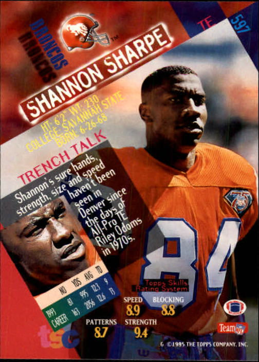 1994 Stadium Club #597 Shannon Sharpe back image