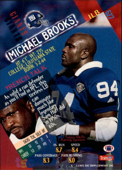 1994 Stadium Club Football "Main Set" Cards #501 to #630 Rookies and Veterans - Picture 253 of 265