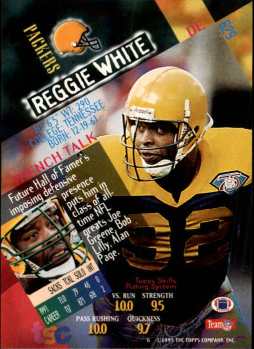 1994 Stadium Club #629 Reggie White back image