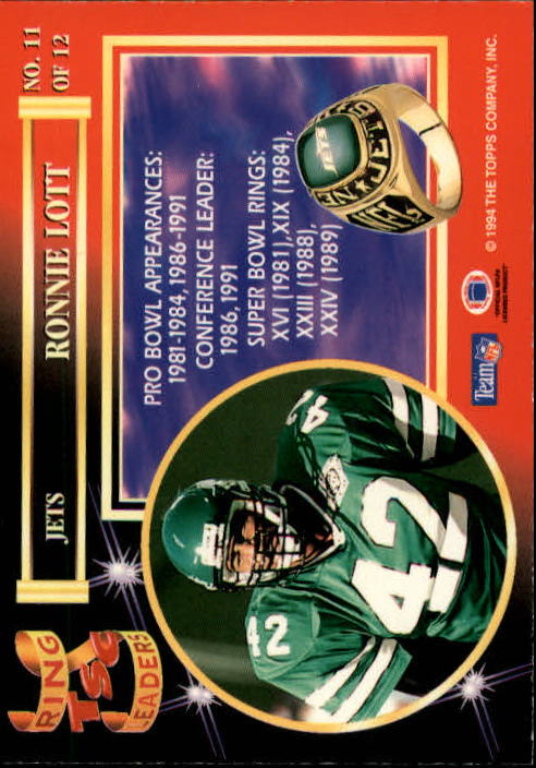 1994 Stadium Club Football Ring Leaders Insert Singles - You Choose - Bild 10 von 11