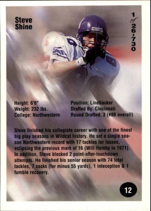 B7654- 1994 Superior Rookies Football Cards 1-80 -You Pick- 15+ FREE US SHIP - Picture 25 of 161