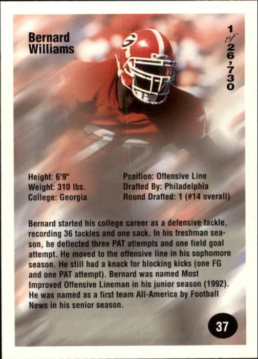 B7654- 1994 Superior Rookies Football Cards 1-80 -You Pick- 15+ FREE US SHIP - Picture 75 of 161