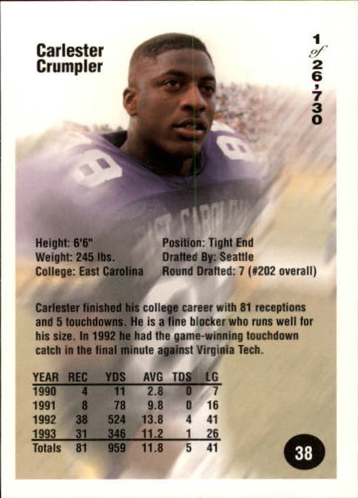 B7654- 1994 Superior Rookies Football Cards 1-80 -You Pick- 15+ FREE US SHIP - Picture 77 of 161