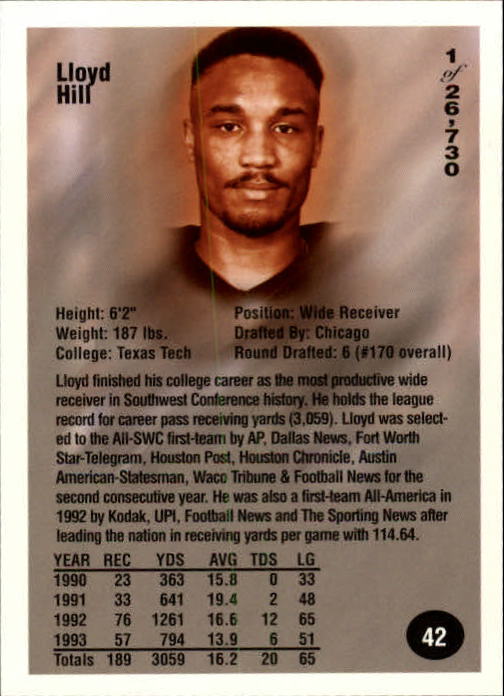 B7654- 1994 Superior Rookies Football Cards 1-80 -You Pick- 15+ FREE US SHIP - Picture 85 of 161