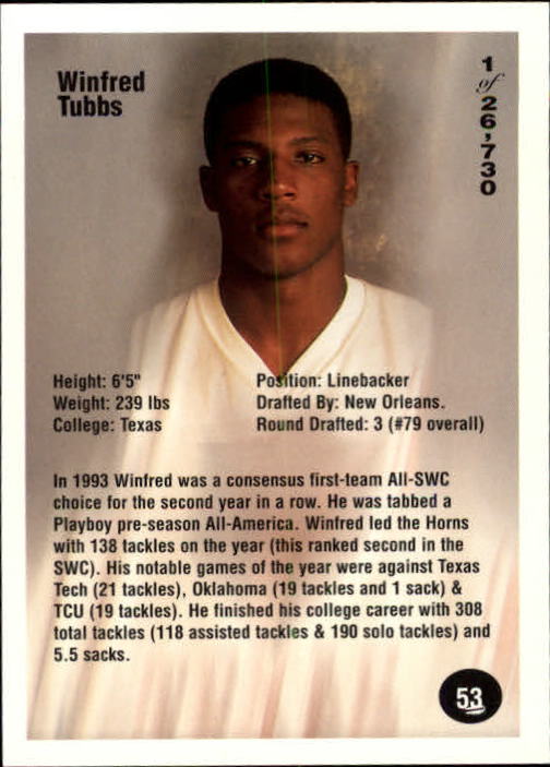 B7654- 1994 Superior Rookies Football Cards 1-80 -You Pick- 15+ FREE US SHIP - Picture 107 of 161