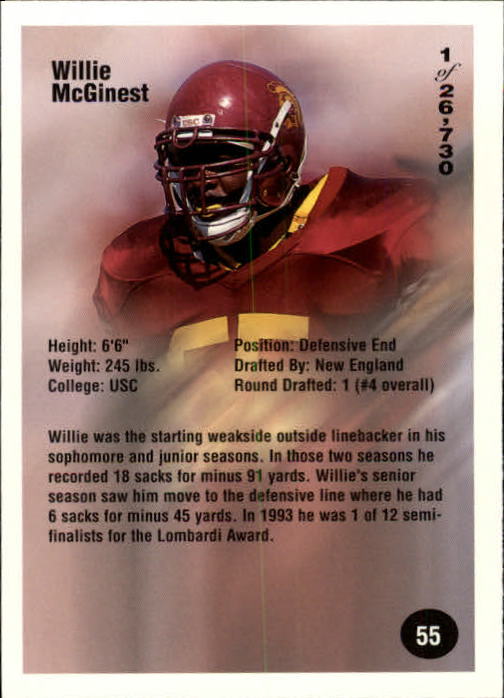 B7654- 1994 Superior Rookies Football Cards 1-80 -You Pick- 15+ FREE US SHIP - Picture 111 of 161