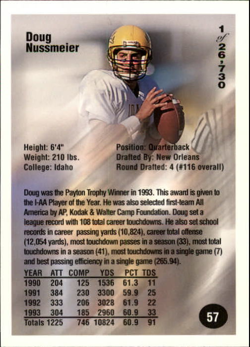 B7654- 1994 Superior Rookies Football Cards 1-80 -You Pick- 15+ FREE US SHIP - Picture 115 of 161