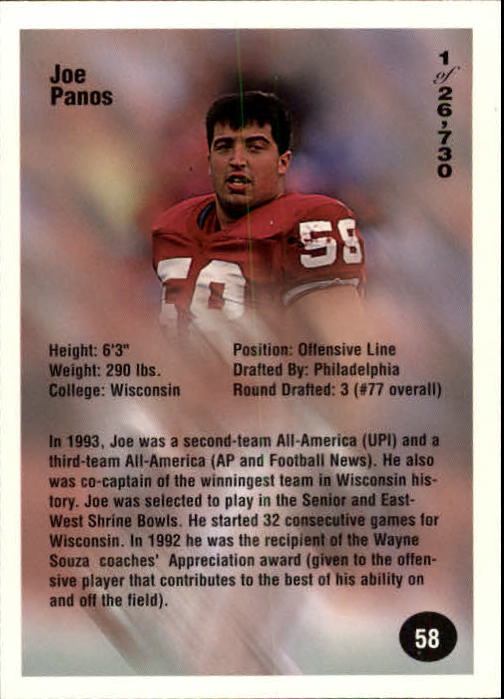 B7654- 1994 Superior Rookies Football Cards 1-80 -You Pick- 15+ FREE US SHIP - Picture 117 of 161