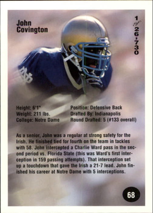 B7654- 1994 Superior Rookies Football Cards 1-80 -You Pick- 15+ FREE US SHIP - Picture 137 of 161