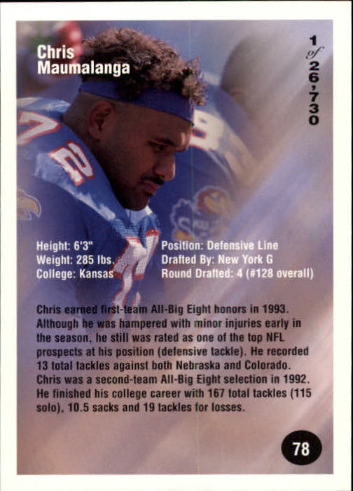 B7654- 1994 Superior Rookies Football Cards 1-80 -You Pick- 15+ FREE US SHIP - Picture 157 of 161