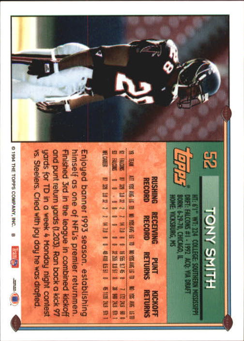 A8029- 1994 Topps Football Card #s 1-250 +Rookies -You Pick- 15+ FREE US SHIP - Picture 47 of 176