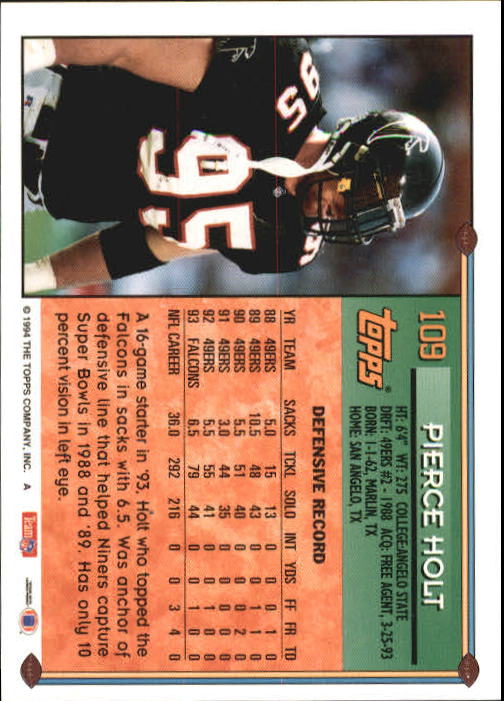 A8029- 1994 Topps Football Card #s 1-250 +Rookies -You Pick- 15+ FREE US SHIP - Picture 89 of 176