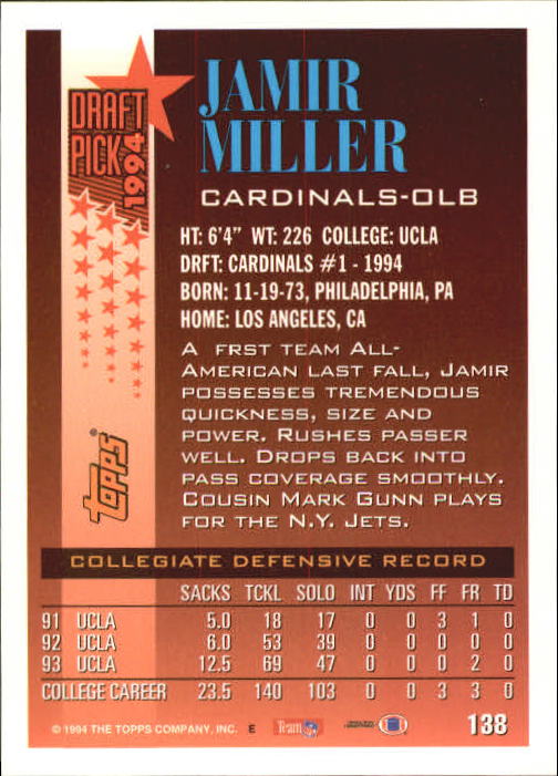 A8029- 1994 Topps Football Card #s 1-250 +Rookies -You Pick- 15+ FREE US SHIP - Picture 107 of 176