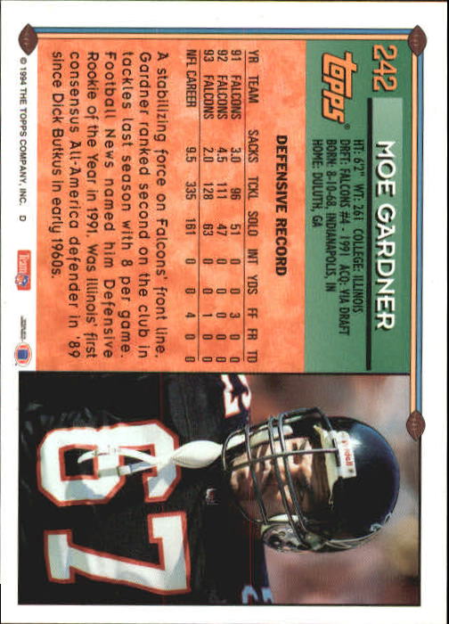 A8029- 1994 Topps Football Card #s 1-250 +Rookies -You Pick- 15+ FREE US SHIP - Picture 166 of 176