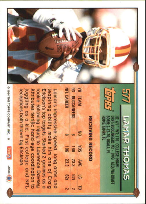 A8029- 1994 Topps Football Cards 551-660 +Rookies -You Pick- 15+ FREE US SHIP - Picture 57 of 125