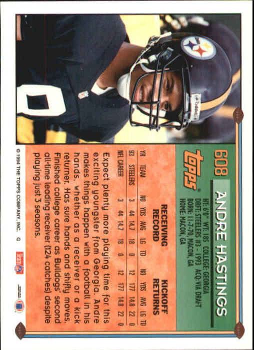 A8029- 1994 Topps Football Cards 551-660 +Rookies -You Pick- 15+ FREE US SHIP - Picture 85 of 125