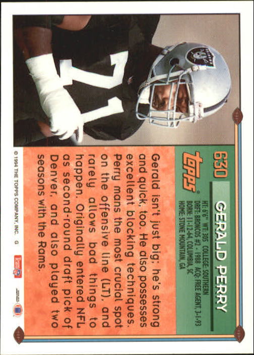 A8029- 1994 Topps Football Cards 551-660 +Rookies -You Pick- 15+ FREE US SHIP - Picture 97 of 125