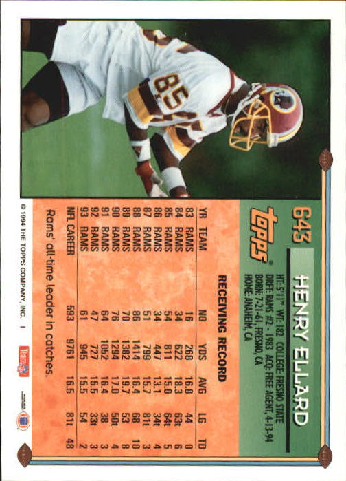 A8029- 1994 Topps Football Cards 551-660 +Rookies -You Pick- 15+ FREE US SHIP - Picture 111 of 125