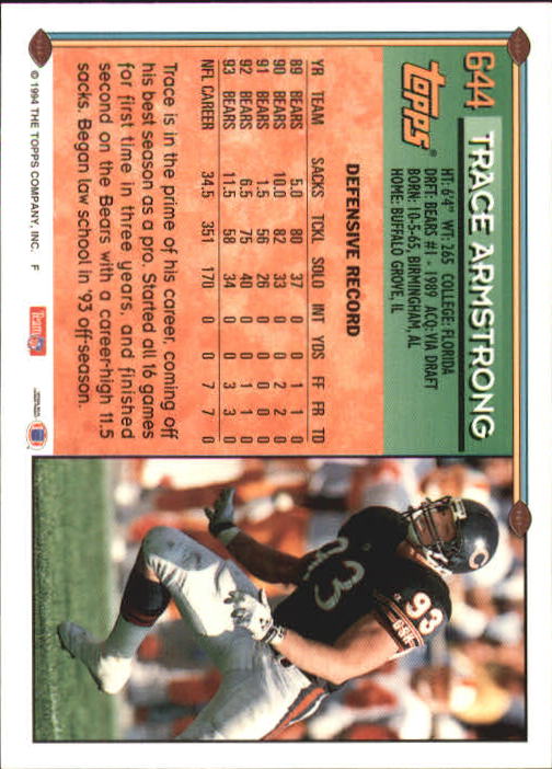 A8029- 1994 Topps Football Cards 551-660 +Rookies -You Pick- 15+ FREE US SHIP - Picture 113 of 125
