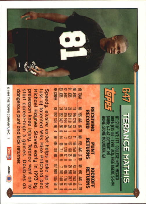 A8029- 1994 Topps Football Cards 551-660 +Rookies -You Pick- 15+ FREE US SHIP - Picture 117 of 125