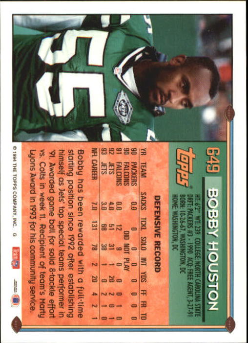 A8029- 1994 Topps Football Cards 551-660 +Rookies -You Pick- 15+ FREE US SHIP - Picture 119 of 125