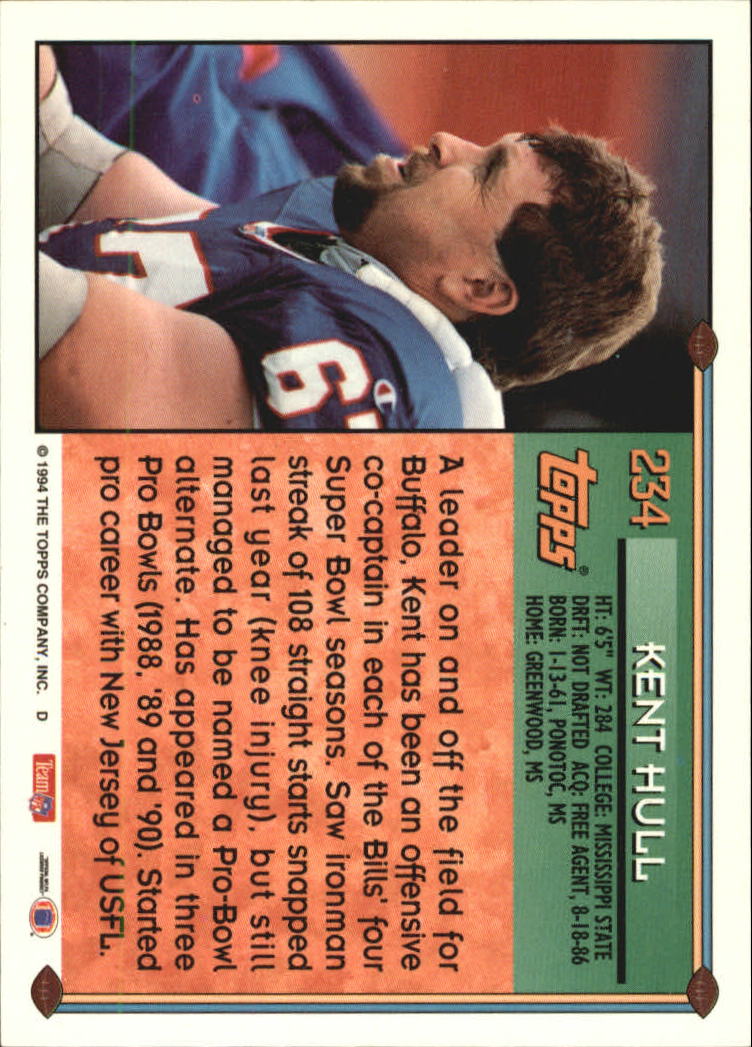 1994 Topps Special Effects #234 Kent Hull back image