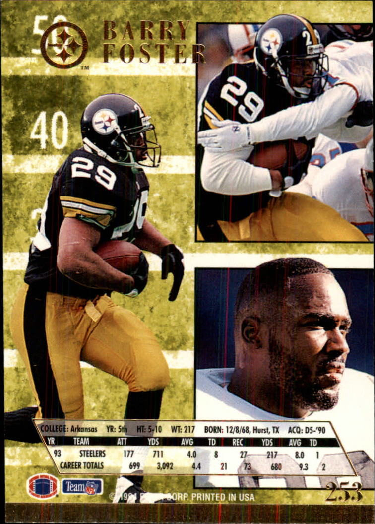 1994 Ultra #253 Barry Foster back image