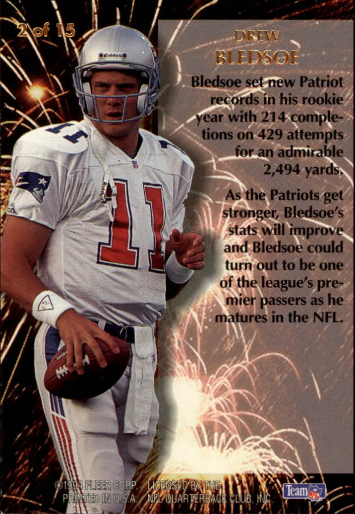 1994 Ultra Second Year Standouts #2 Drew Bledsoe back image