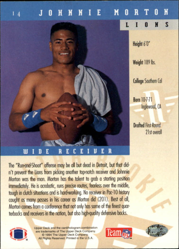 B2176- 1994 Upper Deck FB Card #s 1-249 +Rookies -You Pick- 15+ FREE US SHIP