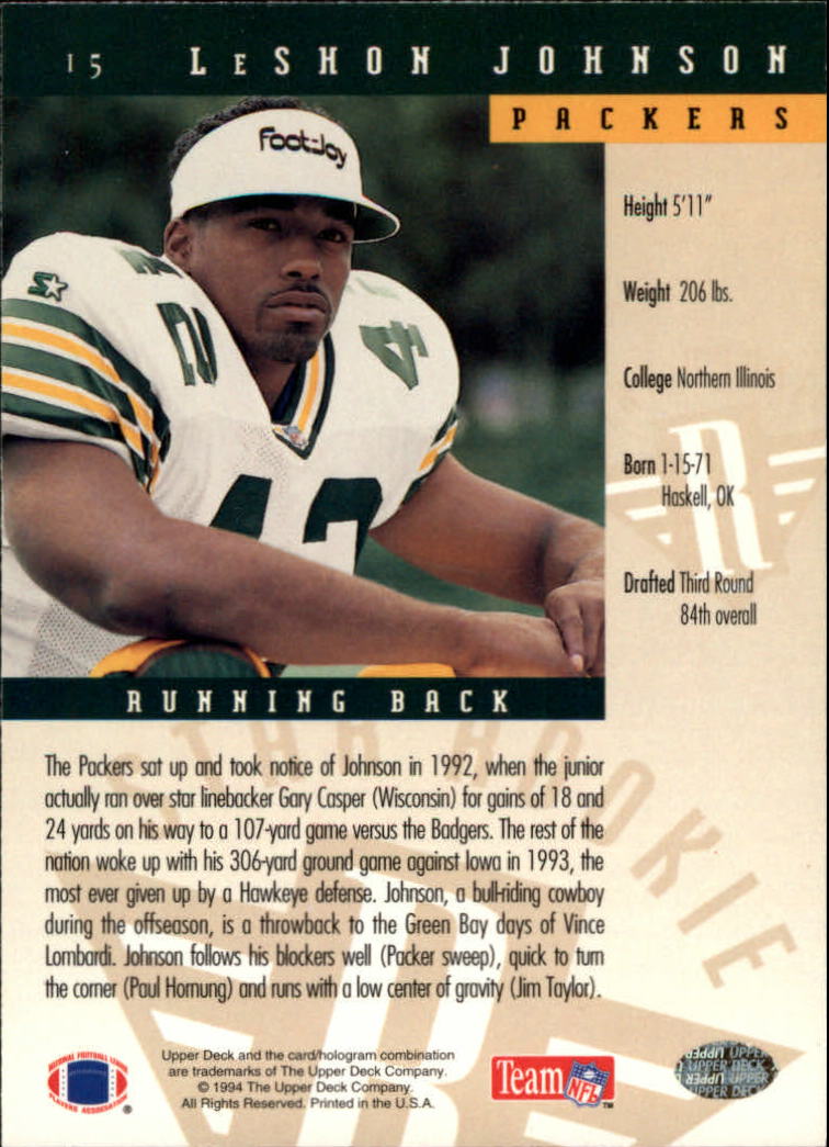 B2176- 1994 Upper Deck FB Card #s 1-249 +Rookies -You Pick- 15+ FREE US SHIP