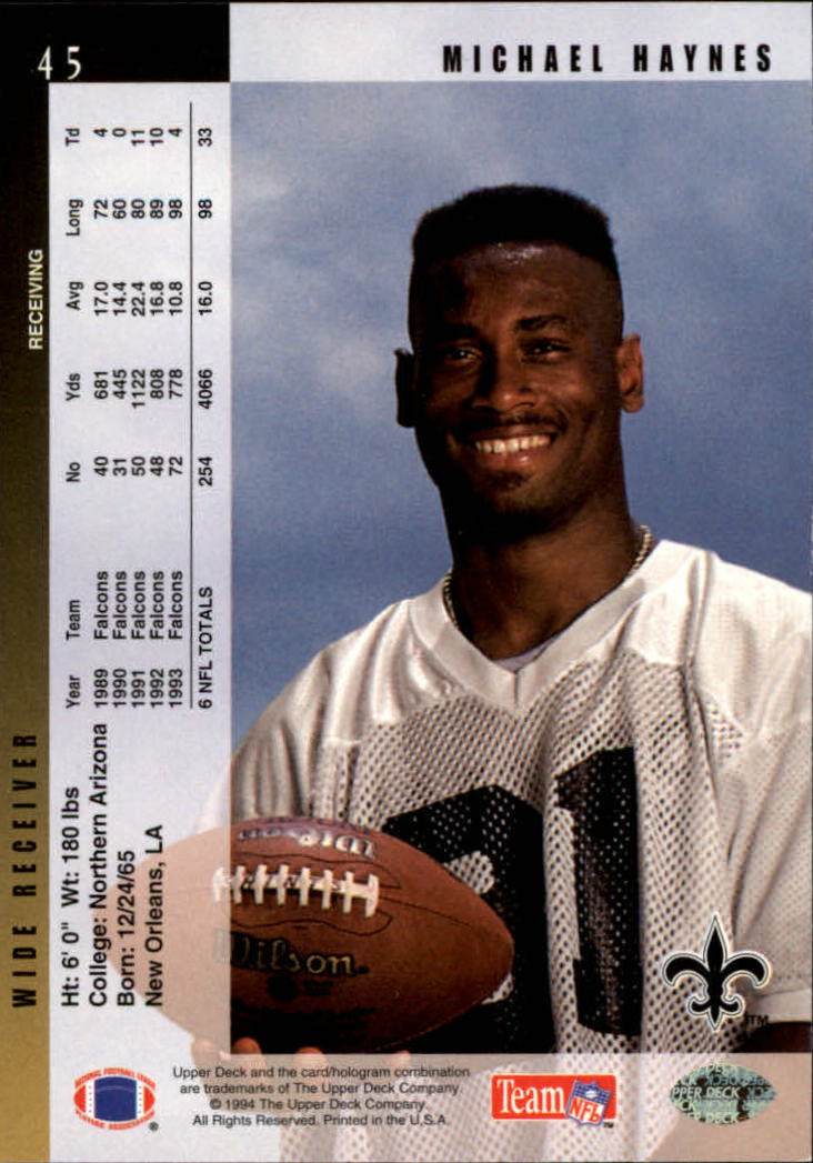 B2176- 1994 Upper Deck FB Card #s 1-249 +Rookies -You Pick- 15+ FREE US SHIP