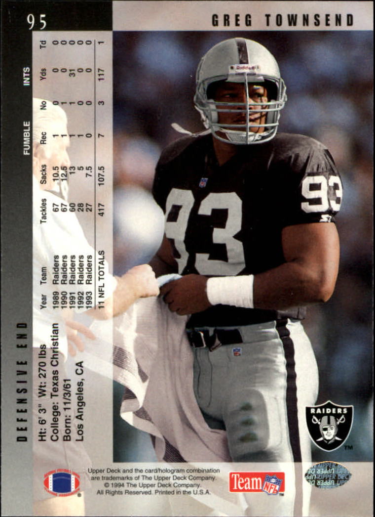 B2176- 1994 Upper Deck FB Card #s 1-249 +Rookies -You Pick- 15+ FREE US SHIP