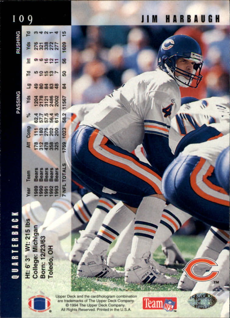 B2176- 1994 Upper Deck FB Card #s 1-249 +Rookies -You Pick- 15+ FREE US SHIP