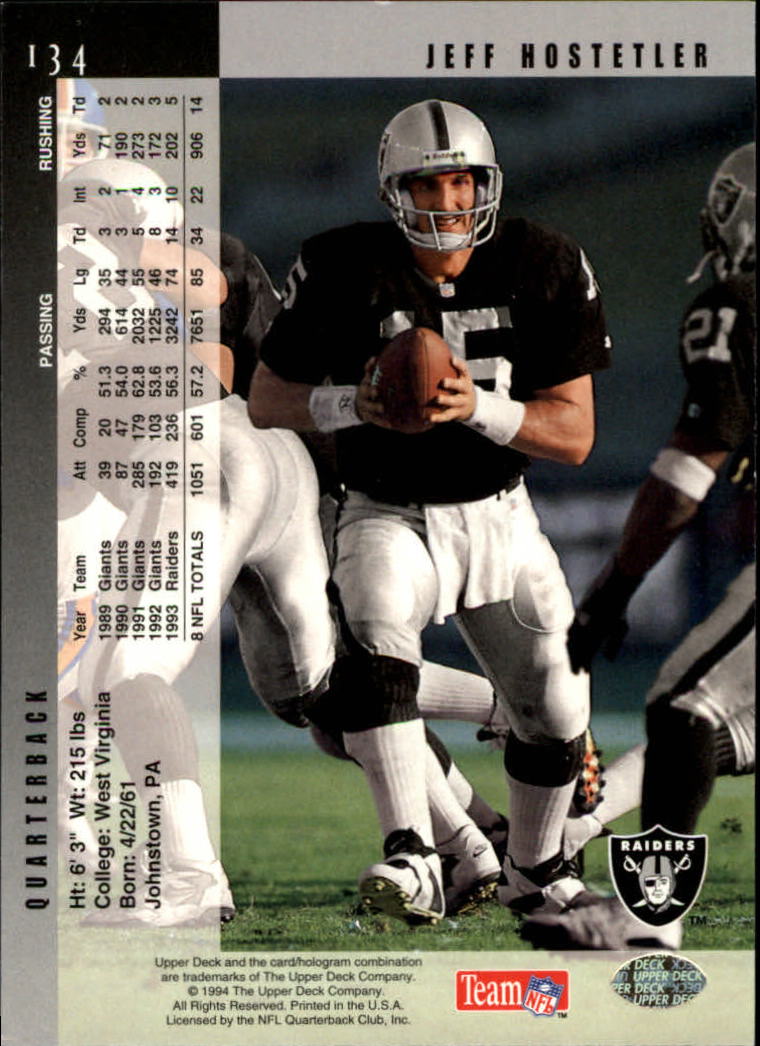 B2176- 1994 Upper Deck FB Card #s 1-249 +Rookies -You Pick- 15+ FREE US SHIP