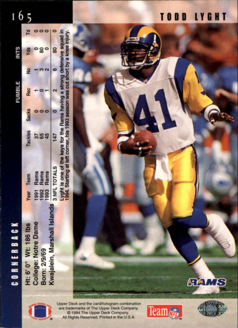 B2176- 1994 Upper Deck FB Card #s 1-249 +Rookies -You Pick- 15+ FREE US SHIP