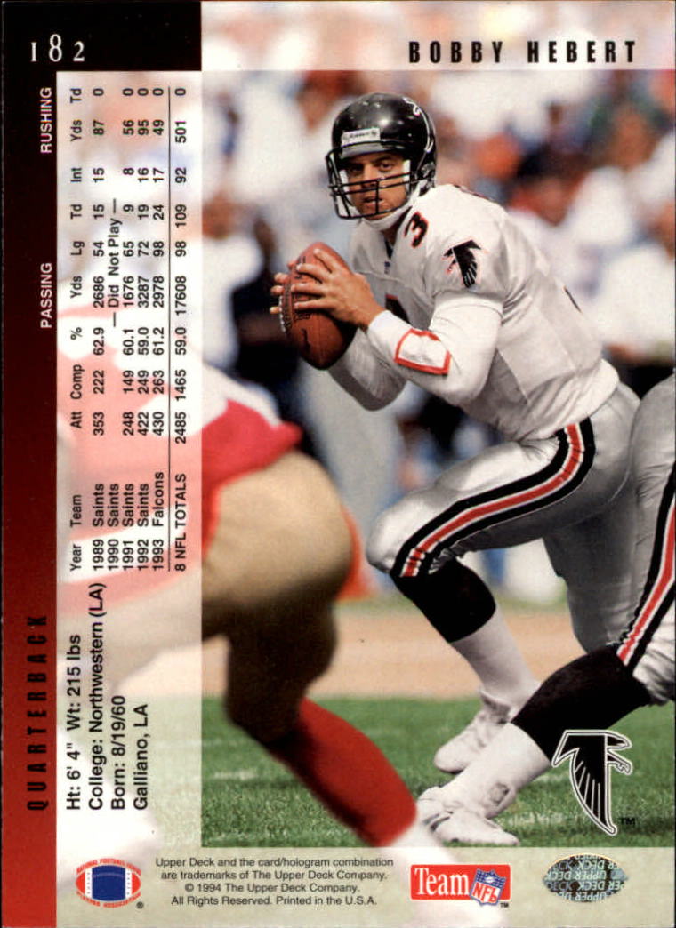 B2176- 1994 Upper Deck FB Card #s 1-249 +Rookies -You Pick- 15+ FREE US SHIP