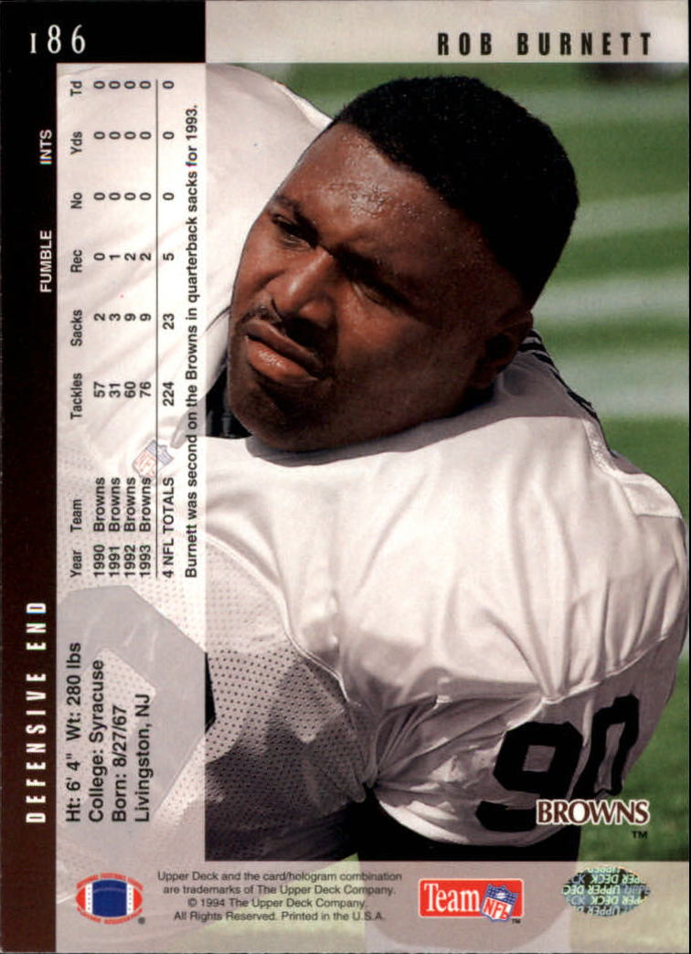 B2176- 1994 Upper Deck FB Card #s 1-249 +Rookies -You Pick- 15+ FREE US SHIP