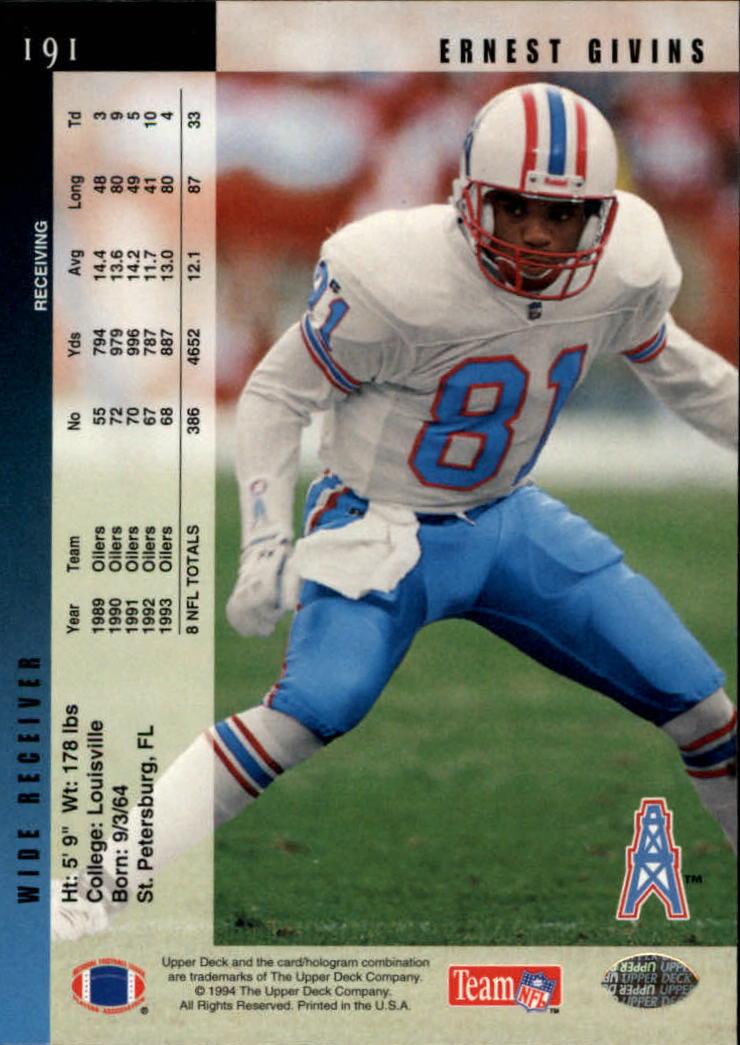 B2176- 1994 Upper Deck FB Card #s 1-249 +Rookies -You Pick- 15+ FREE US SHIP