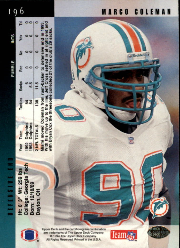 B2176- 1994 Upper Deck FB Card #s 1-249 +Rookies -You Pick- 15+ FREE US SHIP