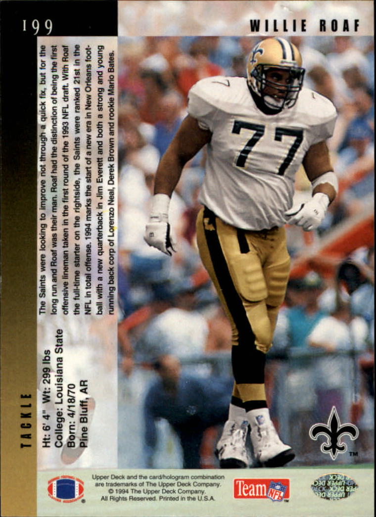 1994 Upper Deck #199 Willie Roaf - NM-MT