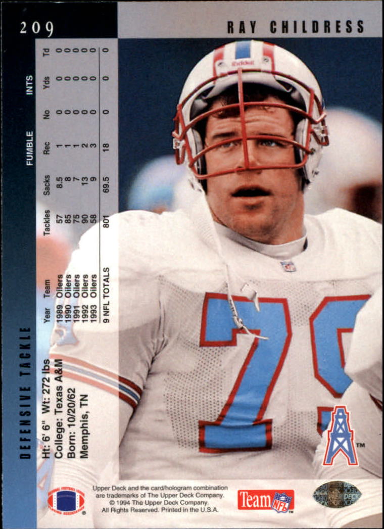 B2176- 1994 Upper Deck FB Card #s 1-249 +Rookies -You Pick- 15+ FREE US SHIP