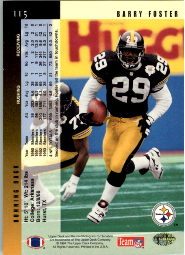 B2394- 1994 Upper Deck Electric Silver FB 1-200 -You Pick- 15+ FREE US SHIP - Picture 217 of 383