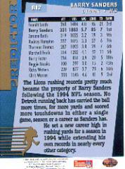 1994 Upper Deck Predictor League Leaders Prizes #R12 Barry Sanders back image