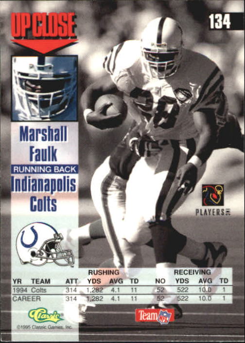 1994-95 Images Update #134 Marshall Faulk back image