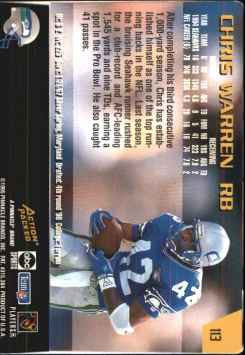 1995 Action Packed Monday Night Football Cards - Picture 23 of 29