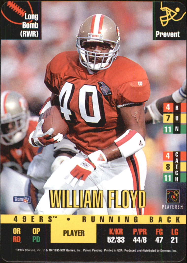 1995 Donruss Red Zone #281 William Floyd